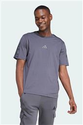 ΑΝΔΡΙΚΟ T-SHIRT REGULAR FIT ''SEASONAL AOP'' - JM9203 ΓΚΡΙ ΣΚΟΥΡΟ ADIDAS