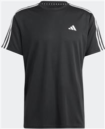 ΑΝΔΡΙΚΟ T-SHIRT REGULAR FIT ''TRAIN ESSENTIALS 3-STRIPES'' - IB8150 ΜΑΥΡΟ ADIDAS