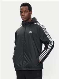 ΑΝΤΙΑΝΕΜΙΚΟ ESSENTIALS 3-STRIPES IB0381 ΜΑΥΡΟ REGULAR FIT ADIDAS από το MODIVO