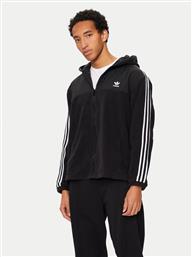 ΜΠΛΟΥΖΑ ADICOLOR 3-STRIPES TEDDY IZ4802 ΜΑΥΡΟ REGULAR FIT ADIDAS