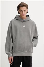 ΜΠΛΟΥΖΑ ALL SZN ΧΡΩΜΑ: ΓΚΡΙ, ΜΕ ΚΟΥΚΟΥΛΑ, JL6539 ADIDAS