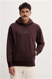 ΜΠΛΟΥΖΑ ALL SZN ΧΡΩΜΑ: ΚΑΦΕ, ΜΕ ΚΟΥΚΟΥΛΑ, JX5090 ADIDAS