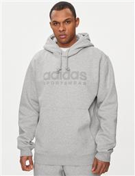 ΜΠΛΟΥΖΑ ALL SZN FLEECE GRAPHIC IW1205 ΓΚΡΙ LOOSE FIT ADIDAS