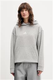ΜΠΛΟΥΖΑ ALL SZN HOLIDAY ΧΡΩΜΑ: ΓΚΡΙ, ΜΕ ΚΟΥΚΟΥΛΑ, JV5757 ADIDAS