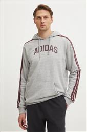 ΜΠΛΟΥΖΑ COLLEGIATE ΧΡΩΜΑ: ΓΚΡΙ, ΜΕ ΚΟΥΚΟΥΛΑ, JV6505 ADIDAS