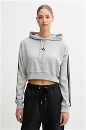 ΜΠΛΟΥΖΑ ESSENTIALS ΧΡΩΜΑ: ΓΚΡΙ, ΜΕ ΚΟΥΚΟΥΛΑ, JE0019 ADIDAS