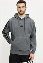 ΜΠΛΟΥΖΑ ESSENTIALS ΧΡΩΜΑ: ΓΚΡΙ, ΜΕ ΚΟΥΚΟΥΛΑ, JW4308 ADIDAS