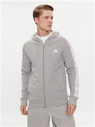 ΜΠΛΟΥΖΑ ESSENTIALS FRENCH TERRY 3-STRIPES FULL-ZIP HOODIE IC9833 ΓΚΡΙ REGULAR FIT ADIDAS