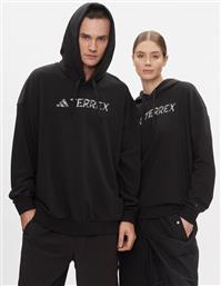 ΜΠΛΟΥΖΑ TERREX LARGE LOGO HOODIE (GENDER NEUTRAL) HT2113 ΜΑΥΡΟ LOOSE FIT ADIDAS