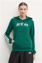 ΜΠΛΟΥΖΑ W L SOFTS COLLEGIATE ΧΡΩΜΑ: ΠΡΑΣΙΝΟ, ΜΕ ΚΟΥΚΟΥΛΑ, JV9154 ADIDAS