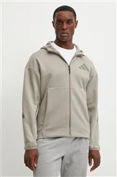 ΜΠΛΟΥΖΑ Z.N.E. ΧΡΩΜΑ: ΜΠΕΖ, ΜΕ ΚΟΥΚΟΥΛΑ, JC5495 ADIDAS