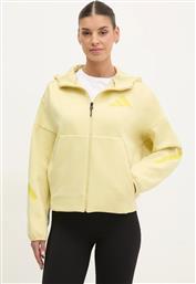 ΜΠΛΟΥΖΑ Z.N.E. ΧΡΩΜΑ: ΚΙΤΡΙΝΟ, ΜΕ ΚΟΥΚΟΥΛΑ, JJ4753 ADIDAS