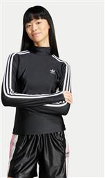 ΜΠΛΟΥΖΑΚΙ ADICOLOR 3-STRIPES IZ3200 ΜΑΥΡΟ SLIM FIT ADIDAS