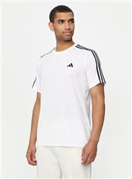 ΦΑΝΕΛΑΚΙ ΤΕΧΝΙΚΟ TRAIN ESSENTIALS 3-STRIPES IB8151 ΛΕΥΚΟ REGULAR FIT ADIDAS