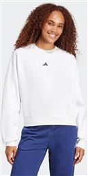 ΓΥΝΑΙΚΕΙΑ ΜΠΛΟΥΖΑ ΦΟΥΤΕΡ LOOSE FIT ''ESSENTIALS SMALL LOGO FEEL COZY'' - JI6059 ΛΕΥΚΟ ADIDAS