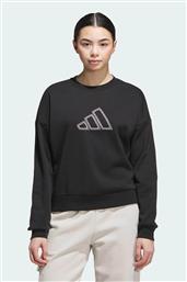 ΓΥΝΑΙΚΕΙΑ ΜΠΛΟΥΖΑ ΦΟΥΤΕΡ REGULAR FIT ''SEASONAL ESSENTIALS PEARLS GRAPHIC'' - JM4207 ΜΑΥΡΟ ADIDAS