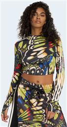 ΓΥΝΑΙΚΕΙΑ ΜΑΚΡΥΜΑΝΙΚΗ ΜΠΛΟΥΖΑ CROPPED SLIM FIT ''X FARM RIO'' - JL8650 ΠΟΛΥΧΡΩΜΟ ADIDAS