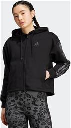 ΓΥΝΑΙΚΕΙΑ ΖΑΚΕΤΑ ΦΟΥΤΕΡ LOOSE FIT ''3-STRIPES ANIMAL'' - JM1862 ΜΑΥΡΟ ADIDAS