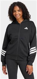 ΓΥΝΑΙΚΕΙΑ ΖΑΚΕΤΑ ΦΟΥΤΕΡ ΜΕ ΚΟΥΚΟΥΛΑ REGULAR FIT ''FUTURE ICONS 3-STRIPES'' - JE0171 ΜΑΥΡΟ ADIDAS