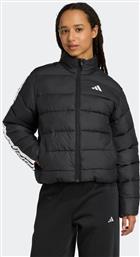 ΓΥΝΑΙΚΕΙΟ ΜΠΟΥΦΑΝ ΜΕ ΚΑΠΙΤΟΝΕ ΣΧΕΔΙΟ ΚΑΙ ΨΗΛΟ ΛΑΙΜΟ REGULAR FIT ''ESSENTIALS CLIMAWARM 3-STRIPES'' - JM8421 ΜΑΥΡΟ ADIDAS