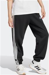 ΓΥΝΑΙΚΕΙΟ ΠΑΝΤΕΛΟΝΙ ΦΟΡΜΑΣ LOOSE FIT ''ESSENTIALS 3-STRIPES FLEECE'' - JE1276 ΜΑΥΡΟ ADIDAS