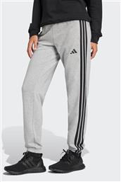 ΓΥΝΑΙΚΕΙΟ ΠΑΝΤΕΛΟΝΙ ΦΟΡΜΑΣ REGULAR FIT ''ESSENTIALS 3-STRIPES FRENCH TERRY CUFFED'' - JD5310 ΓΚΡΙ ADIDAS