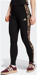 ΓΥΝΑΙΚΕΙΟ ΨΗΛΟΜΕΣΟ ΑΘΛΗΤΙΚΟ ΚΟΛΑΝ TIGHT FIT ''ESSENTIALS 3-STRIPES ANIMAL'' - JM1864 ΜΑΥΡΟ ADIDAS