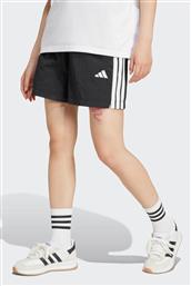 ΓΥΝΑΙΚΕΙΟ ΨΗΛΟΜΕΣΟ ΣΟΡΤΣ LOOSE FIT ''ESSENTIALS 3-STRIPES LIFESTYLE WOVEN'' - JE1309 ΜΑΥΡΟ ADIDAS