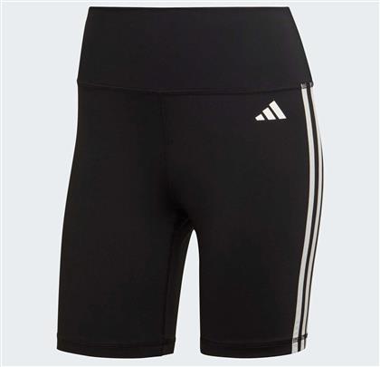 ΓΥΝΑΙΚΕΙΟ ΣΟΡΤΣ SLIM FIT ''ESSENTIALS 3-STRIPES HIGH-WAISTED TRAINING'' - HK9964 ΜΑΥΡΟ ADIDAS