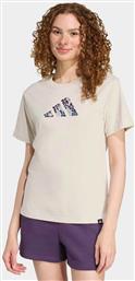 ΓΥΝΑΙΚΕΙΟ T-SHIRT ΜΕ FLORAL ΛΟΓΟΤΥΠΟ REGULAR FIT ''SOFT SIDE GRAPHIC'' - KB2496 ΜΠΕΖ ADIDAS