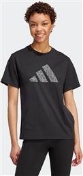 ΓΥΝΑΙΚΕΙΟ T-SHIRT ΜΕ ΛΟΓΟΤΥΠΟ REGULAR FIT ''ANIMAL LOGO'' - JV8536 ΜΑΥΡΟ ADIDAS