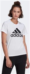 ΓΥΝΑΙΚΕΙΟ T-SHIRT ΜΟΝΟΧΡΩΜΟ '' LOUNGEWEAR ESSENTIALS'' - GL0649 ΛΕΥΚΟ ADIDAS