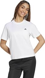 ΓΥΝΑΙΚΕΙΟ T-SHIRT ΜΟΝΟΧΡΩΜΟ ΜΕ ΛΟΓΟΤΥΠΟ REGULAR FIT - JH3693 ΛΕΥΚΟ ADIDAS