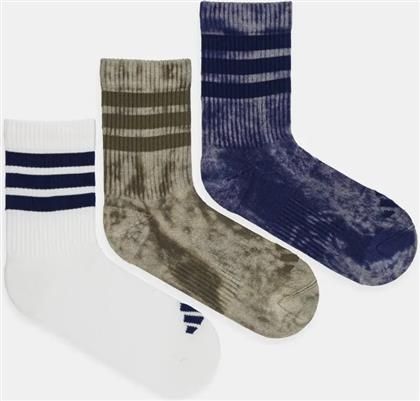 ΚΑΛΤΣΕΣ 3-STRIPES 3-PACK ΧΡΩΜΑ: ΑΣΠΡΟ, JI6333 ADIDAS