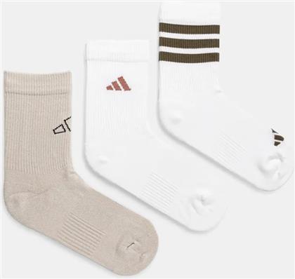 ΚΑΛΤΣΕΣ LOGO PACK 3PP 3-PACK ΧΡΩΜΑ: ΑΣΠΡΟ, JD5830 ADIDAS