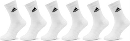 ΚΑΛΤΣΕΣ ΨΗΛΕΣ UNISEX CUSHIONED SPORTSWEAR CREW SOCKS 6 PAIRS HT3453 ΛΕΥΚΟ ADIDAS