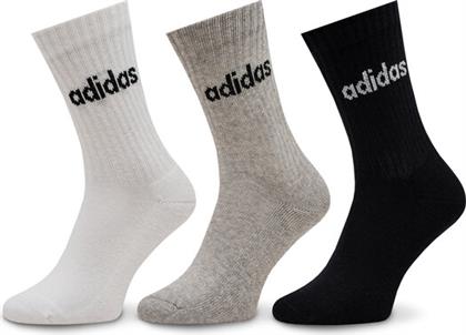 ΚΑΛΤΣΕΣ ΨΗΛΕΣ UNISEX LINEAR CREW CUSHIONED SOCKS 3 PAIRS IC1302 ΓΚΡΙ ADIDAS