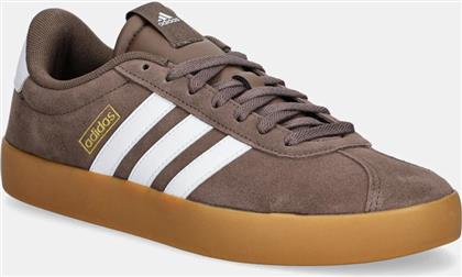 NUBUCK SNEAKERS VL COURT ΧΡΩΜΑ: ΚΑΦΕ, JP7536 ADIDAS