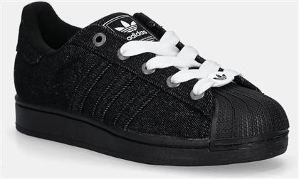 ΑΘΛΗΤΙΚΑ SUPERSTAR II ΧΡΩΜΑ: ΜΑΥΡΟ, JQ3211 ADIDAS ORIGINALS