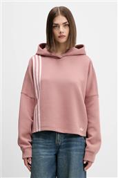 ΜΠΛΟΥΖΑ 3-STRIPES ΧΡΩΜΑ: ΠΟΡΤΟΚΑΛΙ, ΜΕ ΚΟΥΚΟΥΛΑ, JW3601 ADIDAS ORIGINALS