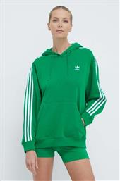 ΜΠΛΟΥΖΑ 3-STRIPES HOODIE OS ΧΡΩΜΑ: ΠΡΑΣΙΝΟ, ΜΕ ΚΟΥΚΟΥΛΑ, IN8398 ADIDAS ORIGINALS