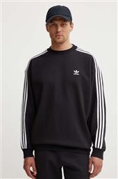 ΜΠΛΟΥΖΑ ADICOLOR OVERSIZED CREW ΧΡΩΜΑ: ΜΑΥΡΟ, IZ1829 ADIDAS ORIGINALS