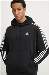 ΜΠΛΟΥΖΑ BAGGY HOODIE ΧΡΩΜΑ: ΜΑΥΡΟ, ΜΕ ΚΟΥΚΟΥΛΑ, JC6251 ADIDAS ORIGINALS