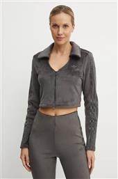 ΜΠΛΟΥΖΑ FEMME GALORE RIB CARDIGAN ΧΡΩΜΑ: ΓΚΡΙ, JN3019 ADIDAS ORIGINALS