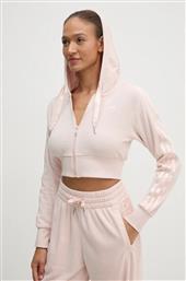 ΜΠΛΟΥΖΑ FEMME GALORE SHORT FULZIP HOODIE ΧΡΩΜΑ: ΡΟΖ, ΜΕ ΚΟΥΚΟΥΛΑ, JN3005 ADIDAS ORIGINALS