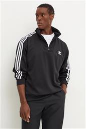 ΜΠΛΟΥΖΑ FUNNELNECK TRACKTOP ΧΡΩΜΑ: ΜΑΥΡΟ, IZ4803 ADIDAS ORIGINALS