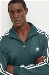 ΜΠΛΟΥΖΑ FUNNELNECK TRACKTOP ΧΡΩΜΑ: ΠΡΑΣΙΝΟ, IZ2502 ADIDAS ORIGINALS