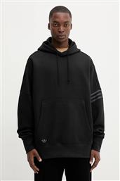 ΜΠΛΟΥΖΑ NEUCLASSICS ΧΡΩΜΑ: ΜΑΥΡΟ, ΜΕ ΚΟΥΚΟΥΛΑ, HZ3740 ADIDAS ORIGINALS