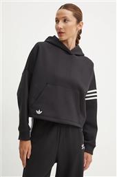 ΜΠΛΟΥΖΑ NEUCLASSICS ΧΡΩΜΑ: ΜΑΥΡΟ, ΜΕ ΚΟΥΚΟΥΛΑ, IW5607 ADIDAS ORIGINALS