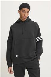 ΜΠΛΟΥΖΑ NEUCLASSICS ΧΡΩΜΑ: ΜΑΥΡΟ, ΜΕ ΚΟΥΚΟΥΛΑ, JC9937 ADIDAS ORIGINALS